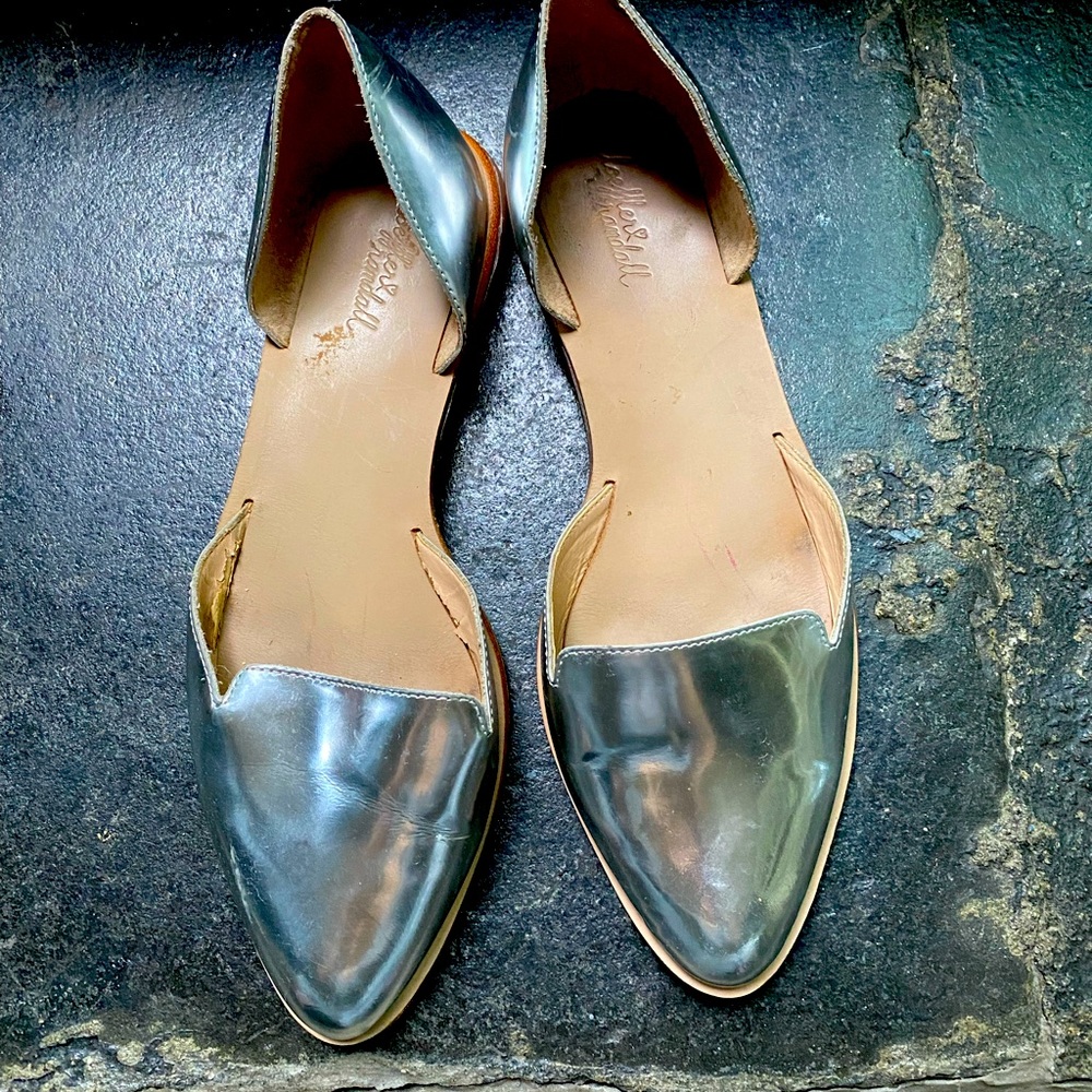 LOEFFLER RANDALL Prue D’Orsay Flats Shoes Silver